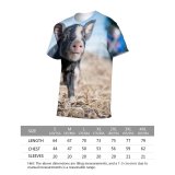 yanfind Adult Full Print T-shirts (men And Women) Adorable Barrier Blurred Countryside Creature Curious Cute Daytime Enclosure Farmland Fauna Fence