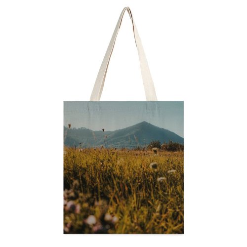 yanfind Great Martin Canvas Tote Bag Double Field Grassland Outdoors Countryside Farm Meadow Rural Grass Plant Plateau Land Vegetation white-style1 38×41cm