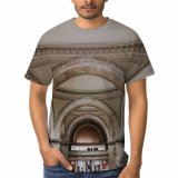 yanfind Adult Full Print T-shirts (men And Women) Aged Amazing Arched Architecture Art Building Carve Ceiling Classic Column Construction Corridor