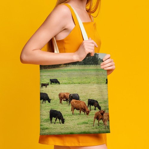 yanfind Great Martin Canvas Tote Bag Double Cattle Cow Field Grassland Outdoors Farm Countryside Meadow Rural Pasture Ranch Bull white-style1 38×41cm