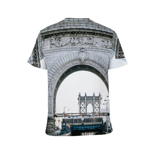 yanfind Adult Full Print T-shirts (men And Women) Aged America Arch Arched Architecture Area Attract Sky Building City