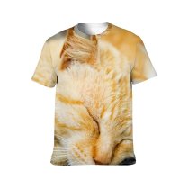 yanfind Adult Full Print T-shirts (men And Women) Adorable Asleep Blurred Calm Carnivore Cat Charming Chordate Cute Daytime Enjoy