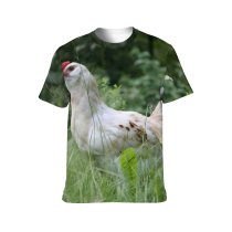 yanfind Adult Full Print T-shirts (men And Women) Agriculture Beak Bird Chicken Cock Cockerel Farm Feathers