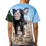 yanfind Adult Full Print T-shirts (men And Women) Adorable Agriculture Baby Countryside Creature Curiosity Curious Cute Domesticated Enclosure Farming