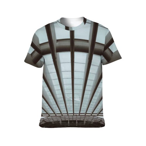 yanfind Adult Full Print T-shirts (men And Women) Aluminum Architecture Building Ceiling Construction Contemporary Creative Daylight Daytime Decor Design Destination
