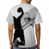 yanfind Adult Full Print T-shirts (men And Women) Action Basketball Bw Challenge Competition Confident Court Daytime Effort Endurance Energy Exercise