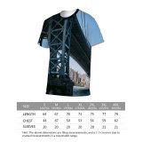 yanfind Adult Full Print T-shirts (men And Women) Aged America Arched Attract Bay Sky Cable Center Central City Coast