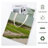 yanfind Great Martin Canvas Tote Bag Double Field Grassland Outdoors Countryside Paddy Plant Vegetation Rural Stock white-style1 38×41cm