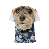 yanfind Adult Full Print T-shirts (men And Women) Adorable Calm Charming Chordate Cloth Concept Contemporary Creative Cute Design Dog Floral