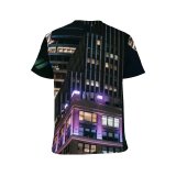 yanfind Adult Full Print T-shirts (men And Women) America Architecture Building Center Cityscape Colorful Commerce Construction Contemporary Dark Design District