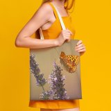 yanfind Great Martin Canvas Tote Bag Double Butterfly Plant Insect Invertebrate Bee Honey Flower Monarch Papillon Public Domain white-style1 38×41cm