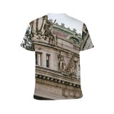yanfind Adult Full Print T-shirts (men And Women) Aged Architecture Attract Building Capital City Classic Colonnade Column Construction Decor