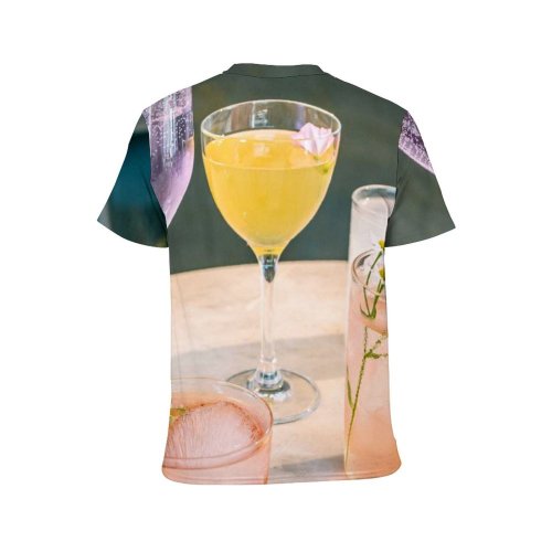 yanfind Adult Full Print T-shirts (men And Women) Alcohol Alcoholic Beverage Bar Cocktail Glasses Drinks Glass Icee Juice Lemon Lime