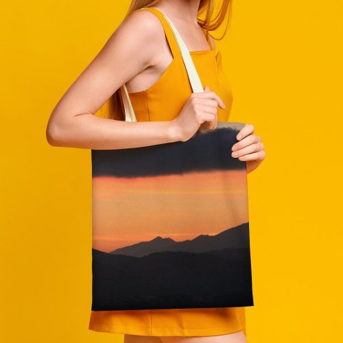 yanfind Great Martin Canvas Tote Bag Double Dusk Outdoors Sky Sunset Range Dawn Sunrise Spain Dreamy Clear Outlines white-style1 38×41cm