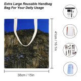yanfind Great Martin Canvas Tote Bag Double Cliff Outdoors Plateau Mesa Promontory River Winter Snow Ocean Sea white-style1 38×41cm