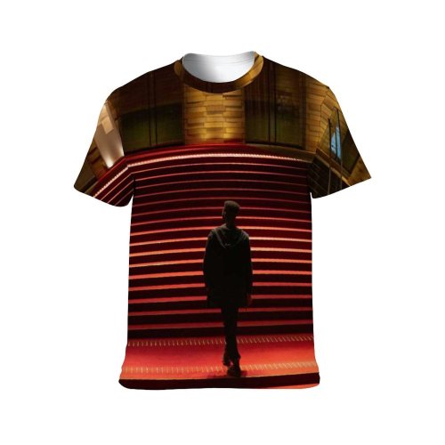 yanfind Adult Full Print T-shirts (men And Women) Alone Ancient Anonymous Beautiful Building Carpet Colorful Corridor Dark Decor Design Entrance
