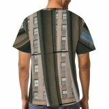 yanfind Adult Full Print T-shirts (men And Women) Aged Architecture Beam Sky Building City Construction Creative Daytime Design District Exterior