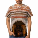 yanfind Adult Full Print T-shirts (men And Women) Aged Arch Architecture Cathedral Church City Daytime Decor Decorative Dry Entrance Exterior