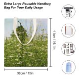 yanfind Great Martin Canvas Tote Bag Double Field Grassland Outdoors Flower Plant Countryside Farm Meadow Rural Coriander Grass white-style1 38×41cm