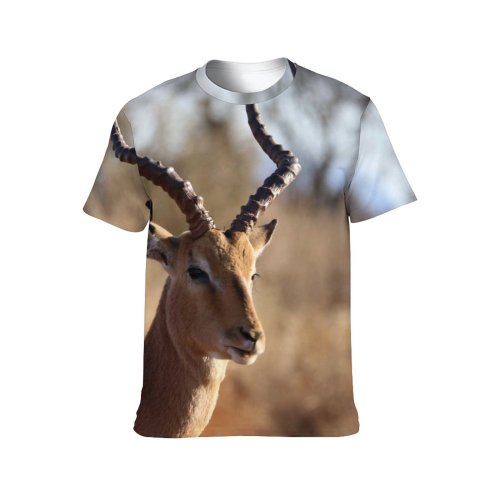 yanfind Adult Full Print T-shirts (men And Women) Antelope Antler Barbaric Buck Bush Daylight Deer Field Game Gazelle Grass