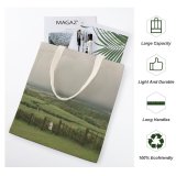 yanfind Great Martin Canvas Tote Bag Double Field Outdoors Grassland Countryside Farm Rural Pasture Meadow Ranch Grey Land Landscape white-style1 38×41cm