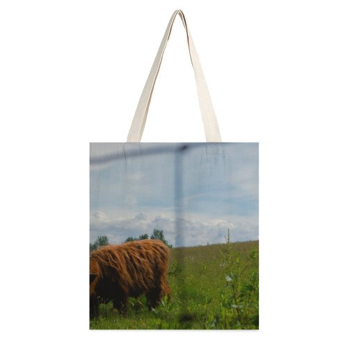 yanfind Great Martin Canvas Tote Bag Double Cow Cattle Field Grassland Outdoors Bull Countryside Farm Rural Meadow Pasture Ranch white-style1 38×41cm