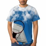 yanfind Adult Full Print T-shirts (men And Women) Achievement Basketball Court Hoop Sky Board Clouds Empty Game High Leisure Shot