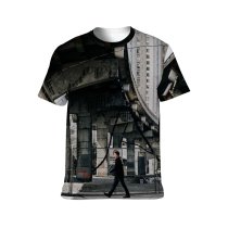 yanfind Adult Full Print T-shirts (men And Women) Aged Anonymous Architecture Asphalt Building City Cityscape Contemporary Danger District Downtown