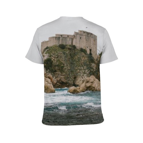 yanfind Adult Full Print T-shirts (men And Women) Aged Ancient Architecture Breathtaking Building Bush Castle Cliff Cloudy Coast Construction Destination