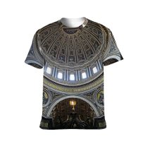 yanfind Adult Full Print T-shirts (men And Women) Ancient Arch Architecture Basilica Building Cathedral Ceiling Church Dome Historical Interior Religion