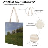 yanfind Great Martin Canvas Tote Bag Double Field Grassland Outdoors Countryside Farm Rural Meadow Grass Plant Novopolotsk Беларусь Pasture white-style1 38×41cm