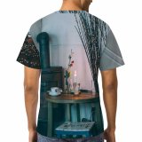yanfind Adult Full Print T-shirts (men And Women) Aged Apartment Architecture Beverage Branch Calm Chair Comfort Construction Cottage Country Countryside