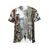 yanfind Adult Full Print T-shirts (men And Women) Aged Alone Anonymous Architecture Bare Building Calm City Cloudy Cool Daytime Destination