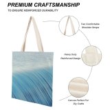 yanfind Great Martin Canvas Tote Bag Double Eastern Townships Ocean Outdoors Ripple Waterfall Sea white-style1 38×41cm