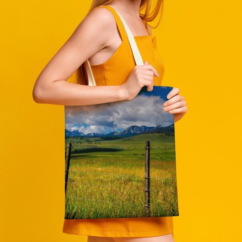 yanfind Great Martin Canvas Tote Bag Double Field Grassland Outdoors Countryside Farm Meadow Rural Scenery Land Landscape white-style1 38×41cm