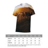 yanfind Adult Full Print T-shirts (men And Women) Agriculture Backlit Calm Cattle Colorful Countryside Cow Creature Domesticated Evening Farm Farmland