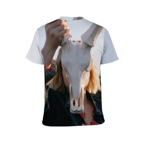 yanfind Adult Full Print T-shirts (men And Women) Anonymous Bone Bovine Cloth Countryside Face Dream Dress Expressive