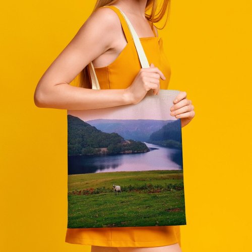 yanfind Great Martin Canvas Tote Bag Double Field Grassland Outdoors Countryside Horse Farm Meadow Rural Grazing Pasture Ranch Land white-style1 38×41cm
