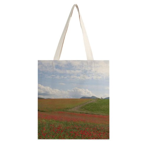 yanfind Great Martin Canvas Tote Bag Double Field Grassland Outdoors Countryside Mound Scenery Public Domain white-style1 38×41cm