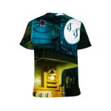 yanfind Adult Full Print T-shirts (men And Women) Aged Architecture Artificial Beam Building City Colorful Construction Door Dusk Entrance Evening