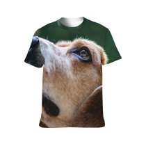 yanfind Adult Full Print T-shirts (men And Women) Adorable Beautiful Cute Defocused Dog Funny Fur Natural Nose Outdoors Park