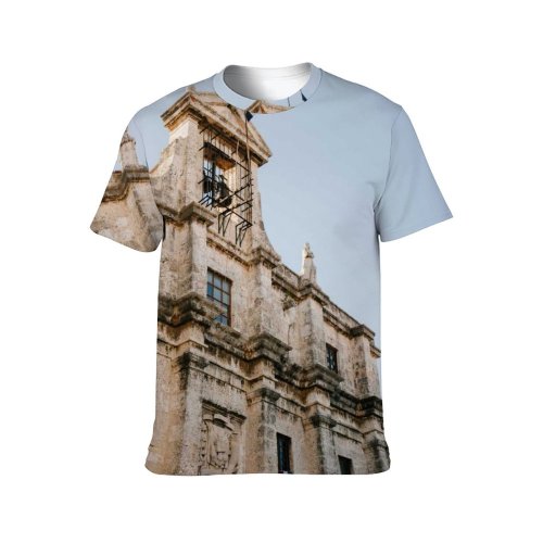 yanfind Adult Full Print T-shirts (men And Women) Aged Ancient Architecture Attract Authentic Sky Building Burial City Classic Column Construction