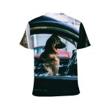 yanfind Adult Full Print T-shirts (men And Women) Alone Auto Automobile Big Blurred Calm Car City Comfort Daytime Dog