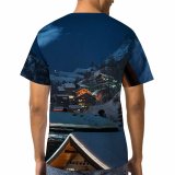 yanfind Adult Full Print T-shirts (men And Women) Aged Architecture Artificial Atmosphere Breathtaking Building Cloudy Complex Dusk Dwell