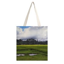 yanfind Great Martin Canvas Tote Bag Double Field Grassland Outdoors Countryside Paddy Andaman Nicobar Islands India Rural Stock white-style1 38×41cm