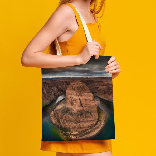 yanfind Great Martin Canvas Tote Bag Double Canyon Outdoors Valley Landscape United States Rock Horseshoe Bend Scenery Greem white-style1 38×41cm