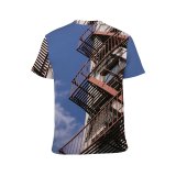 yanfind Adult Full Print T-shirts (men And Women) Aged Sky Build Building Cement City Cloudless Complex Concrete Construction Detail Factory