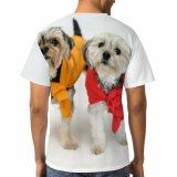 yanfind Adult Full Print T-shirts (men And Women) Adorable Calm Carefree Colorful Comfort Curious Dog Floor Fluff Friend Friendly