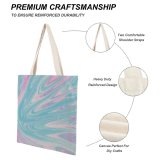 yanfind Great Martin Canvas Tote Bag Double Canvas Art Texture Acrylic Abstract Pastel Wave white-style1 38×41cm