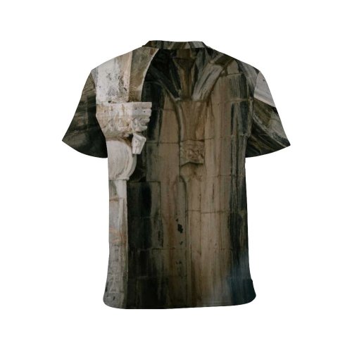 yanfind Adult Full Print T-shirts (men And Women) Aged Ancient Arch Arched Architecture Archway Building Ceiling Cement Colonnade Column Concrete